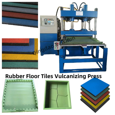 comprar Máquina de fabricação de azulejos de piso de borracha automática de 300 mm de curso a partir de grânulos de borracha de pneus online manufacture