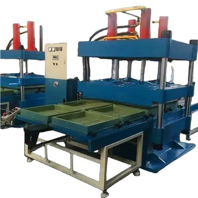 comprar Máquina de vulcanização de chapas planas de pressão hidráulica de 100T 1000x1000 - Máquina de fabricação de azulejos de piso de grânulos de borracha online manufacture