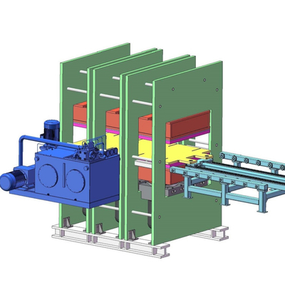comprar Máquina de vulcanização plana de camada de vedação de borracha de trocador de calor - camada de trabalho dupla - prensagem a quente manual de entrada e saída do molde online manufacture