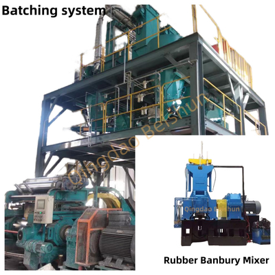 80L volume de trabalho tipo de queda borracha Banbury misturador adota sistema de loteamento automático