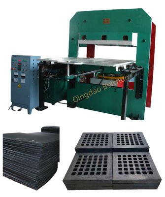 Bom preço Máquina de moldagem vulcanizante de chapa / tela de borracha à prova de choque com molde de puxa e empurrão por aquecimento elétrico on-line