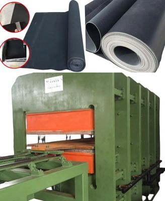 Pressão hidráulica de vulcanização de placas planas de estrutura de borracha para a produção de materiais impermeáveis de borracha EPDM