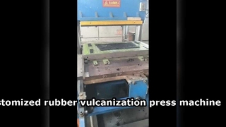 Máquina de vulcanização de produto de borracha com força formadora de molde de 100 toneladas, mesa de trabalho de 600 × 600 mm